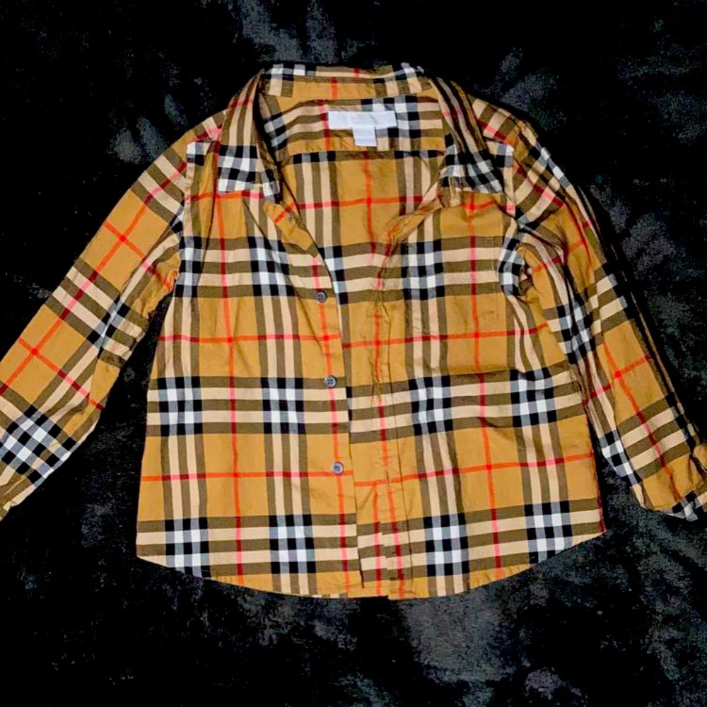 Button Down Burberry 2y Toddler Shirt.